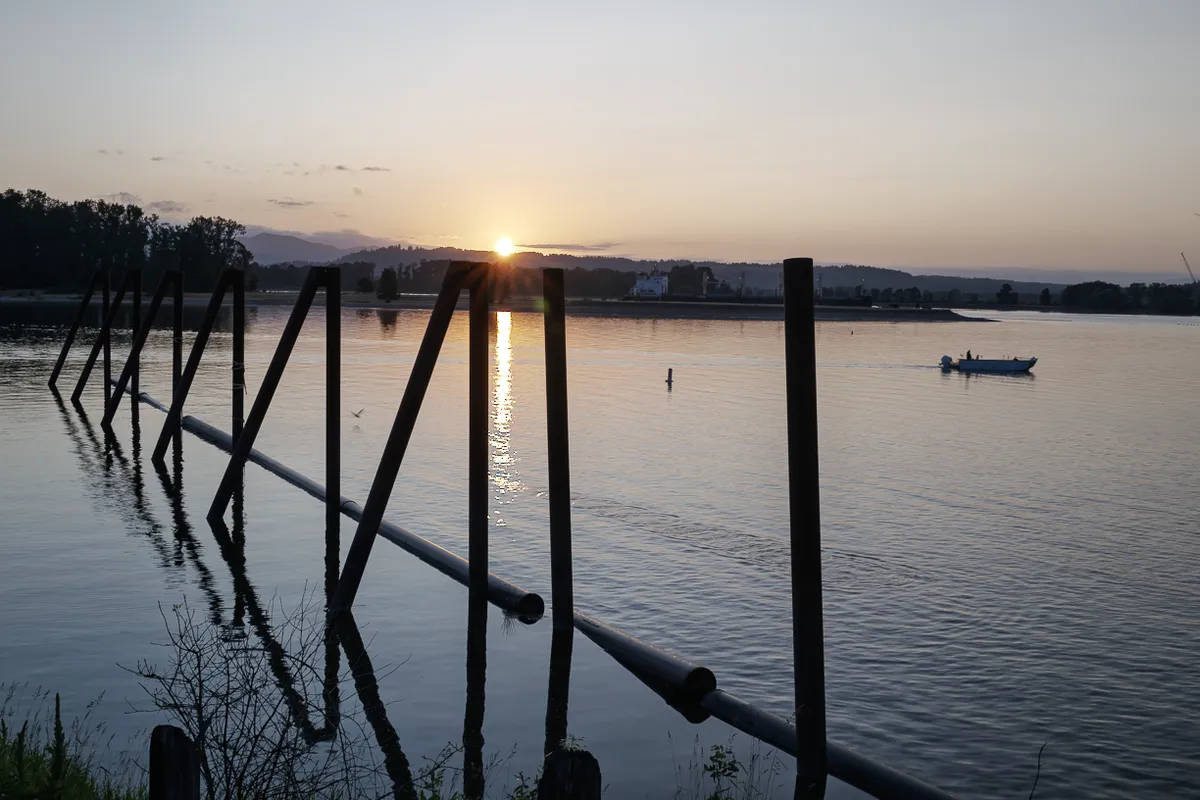 Fishing off of St. Helens